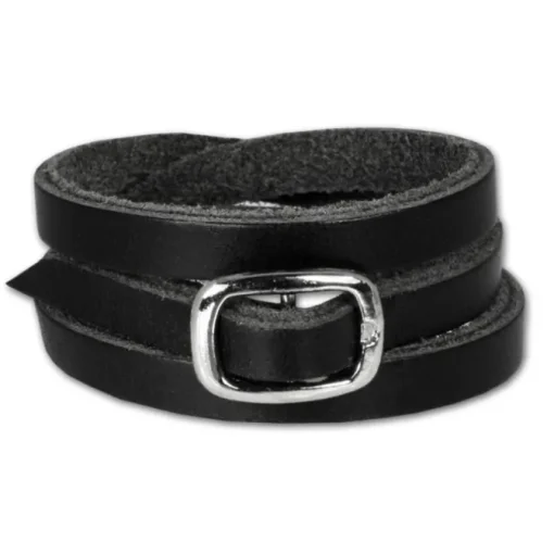 SilberDream Lederarmband schwarz Herren Leder Armband LA2219