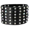 SilberDream Lederarmband schwarz Zirkonia Damen Leder Armband LAC221S