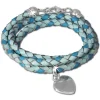 SilberDream Lederarmband türkis Bolo-Wickelarmband Echt-Leder LAP599T