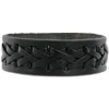 SilberDream Lederarmband schwarz Kreuzband Leder Armband LA5654S