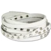 SilberDream Lederarmband weiß Damen Leder Armband LA2250W