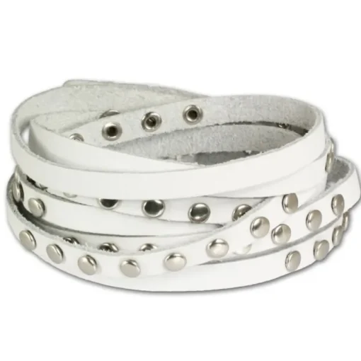 SilberDream Lederarmband weiß Damen Leder Armband LA2250W