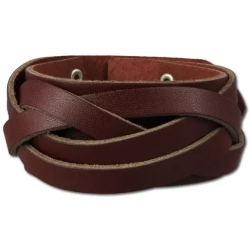 SilberDream Lederarmband bordeaux rot crossover Leder Armband LAC660R