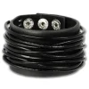 SilberDream Lederarmband schwarz Herren Leder Armband LAP010S