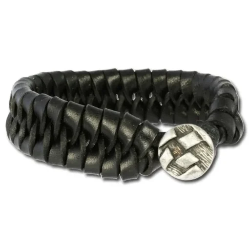 SilberDream Lederarmband schwarz Herren Leder Armband LA3073S