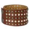 SilberDream Lederarmband braun Zirkonia Damen Leder Armband LAP231B
