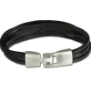 SilberDream Lederarmband schwarz Herren Leder Armband LA4292S