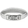 SilberDream Lederarmband Kordel weiß Edelstahl Leder Armband LAP003W