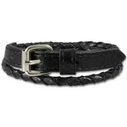 SilberDream Lederarmband schwarz Herren Leder Armband LAC038S