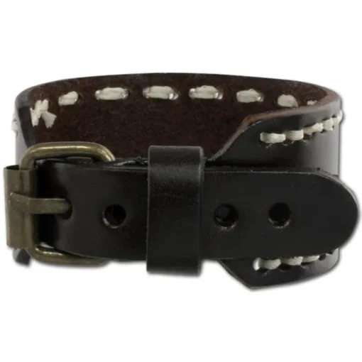SilberDream Lederarmband braun Schnallenverschluß unisex Leder Armband LAP526B