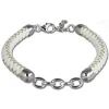 SilberDream Lederarmband weiß für Charms 925er Silber Armband FC0033W