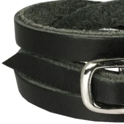 SilberDream Lederarmband schwarz Herren Leder Armband LA2219