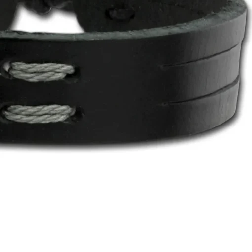 SilberDream Lederarmband unisex schwarz Knotenverschluss Armband LAP534S