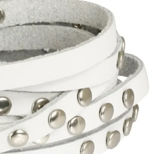 SilberDream Lederarmband weiß Damen Leder Armband LA2250W