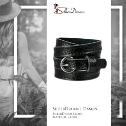 SilberDream Lederarmband schwarz unisex Leder Armband LAC560S