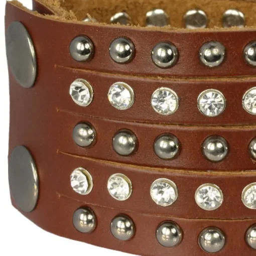 SilberDream Lederarmband braun Zirkonia Damen Leder Armband LAP231B