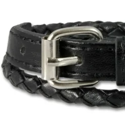 SilberDream Lederarmband schwarz Herren Leder Armband LAC038S