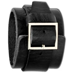 SilberDream Lederarmband schwarz Herren Leder Armband LAP014S