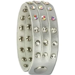 SilberDream Lederarmband silbern CZ Damen Leder Armband LAC222K