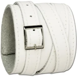 SilberDream Lederarmband weiß Damen Leder Armband LA1302W