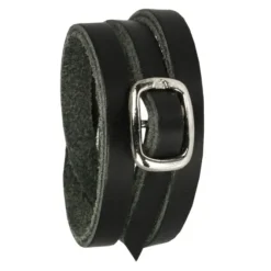 SilberDream Lederarmband schwarz Herren Leder Armband LA2219