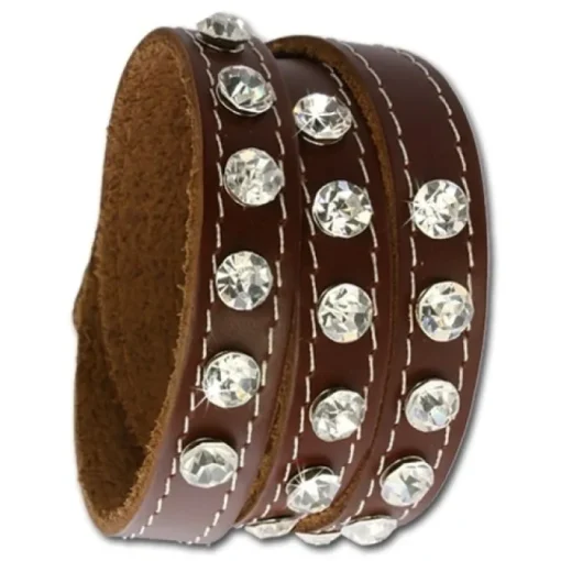 SilberDream Lederarmband braun Zirkonia Damen Leder Armband LAP228B