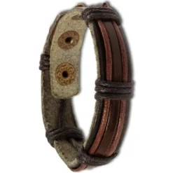 SilberDream Lederarmband schwarz Herren Leder Armband LA0014