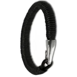 SilberDream Lederarmband schwarz Damen Leder Armband LA0108S