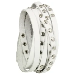 SilberDream Lederarmband weiß Damen Leder Armband LA2250W