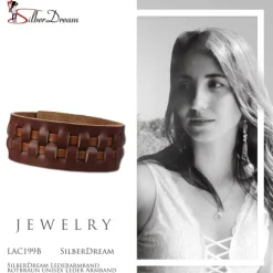 SilberDream Lederarmband rotbraun unisex Leder Armband LAC199B