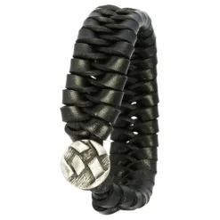 SilberDream Lederarmband schwarz Herren Leder Armband LA3073S