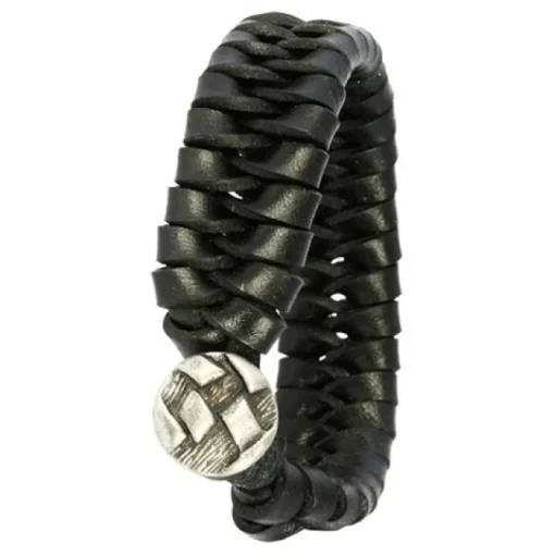 SilberDream Lederarmband schwarz Herren Leder Armband LA3073S