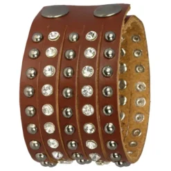 SilberDream Lederarmband braun Zirkonia Damen Leder Armband LAP231B