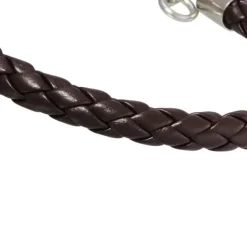 SilberDream Lederarmband geflochten braun Edelstahl Armband LAP008B