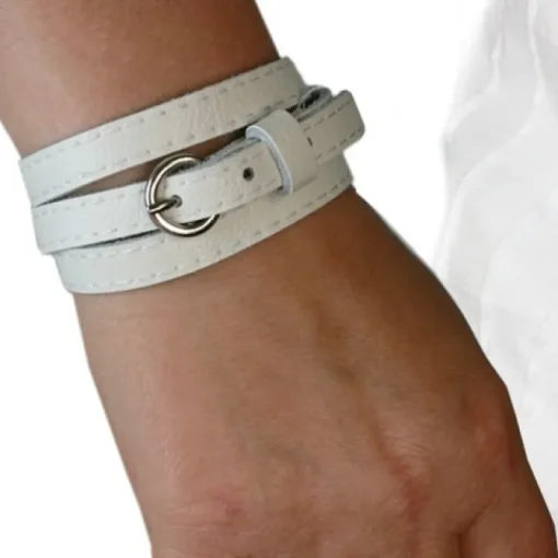 SilberDream Lederarmband weiß unisex Leder Armband LAC560W