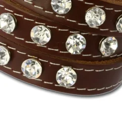 SilberDream Lederarmband braun Zirkonia Damen Leder Armband LAP228B