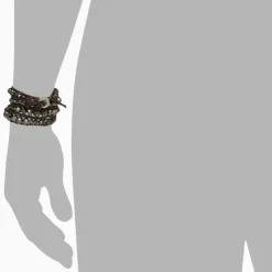 SilberDream Lederarmband Metallperle metall Damen Leder Band LA2917B