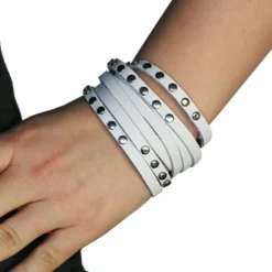 SilberDream Lederarmband weiß Damen Leder Armband LA2250W