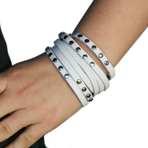 SilberDream Lederarmband weiß Damen Leder Armband LA2250W