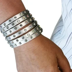 SilberDream Lederarmband silber Zirkonia Damen Leder Armband LAC221K