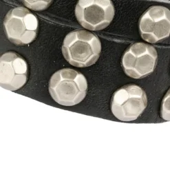 SilberDream Lederarmband Nieten Mann schwarz Leder Armband LAP128S