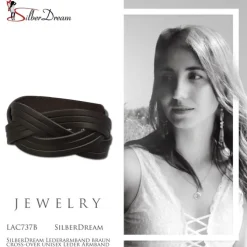 SilberDream Lederarmband braun cross-over unisex Leder Armband LAC737B