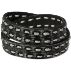 SilberDream Lederarmband Jeansstyle schwarz grau Leder Armband LAP511S