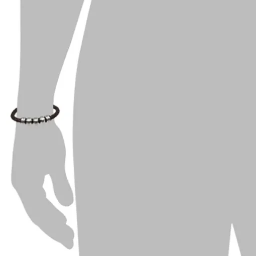 SilberDream Lederarmband Edelstahl Beads braun Leder Armband LAP006B