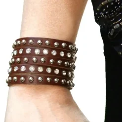 SilberDream Lederarmband braun Zirkonia Damen Leder Armband LAP231B