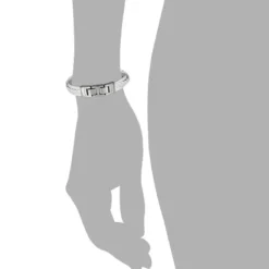 SilberDream Lederarmband Kordel weiß Edelstahl Leder Armband LAP003W