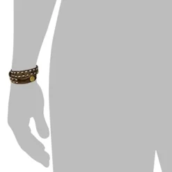 SilberDream Lederarmband Jeansstyle braun grau Leder Armband LAP511B