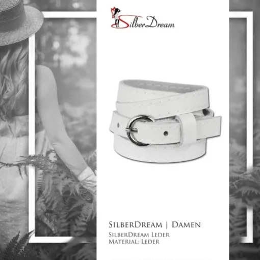 SilberDream Lederarmband weiß unisex Leder Armband LAC560W