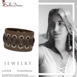 SilberDream Lederarmband braun-antik Herren Kordel-Leder Armband LA5353B