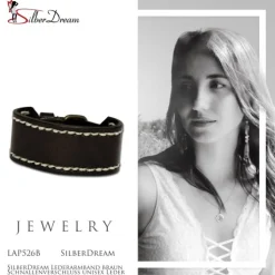 SilberDream Lederarmband braun Schnallenverschluß unisex Leder Armband LAP526B